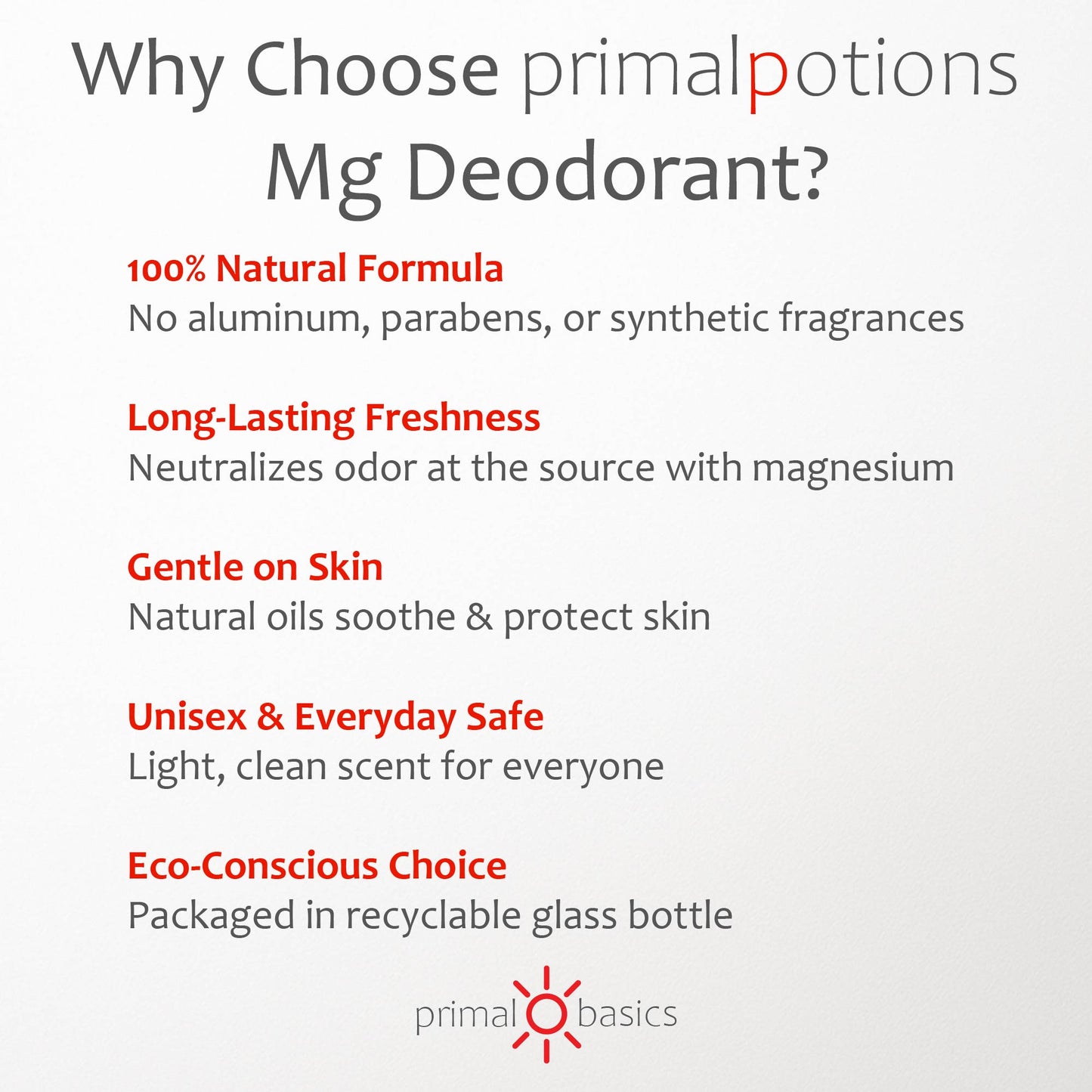 PrimalPotions - Magnesium Deodorant