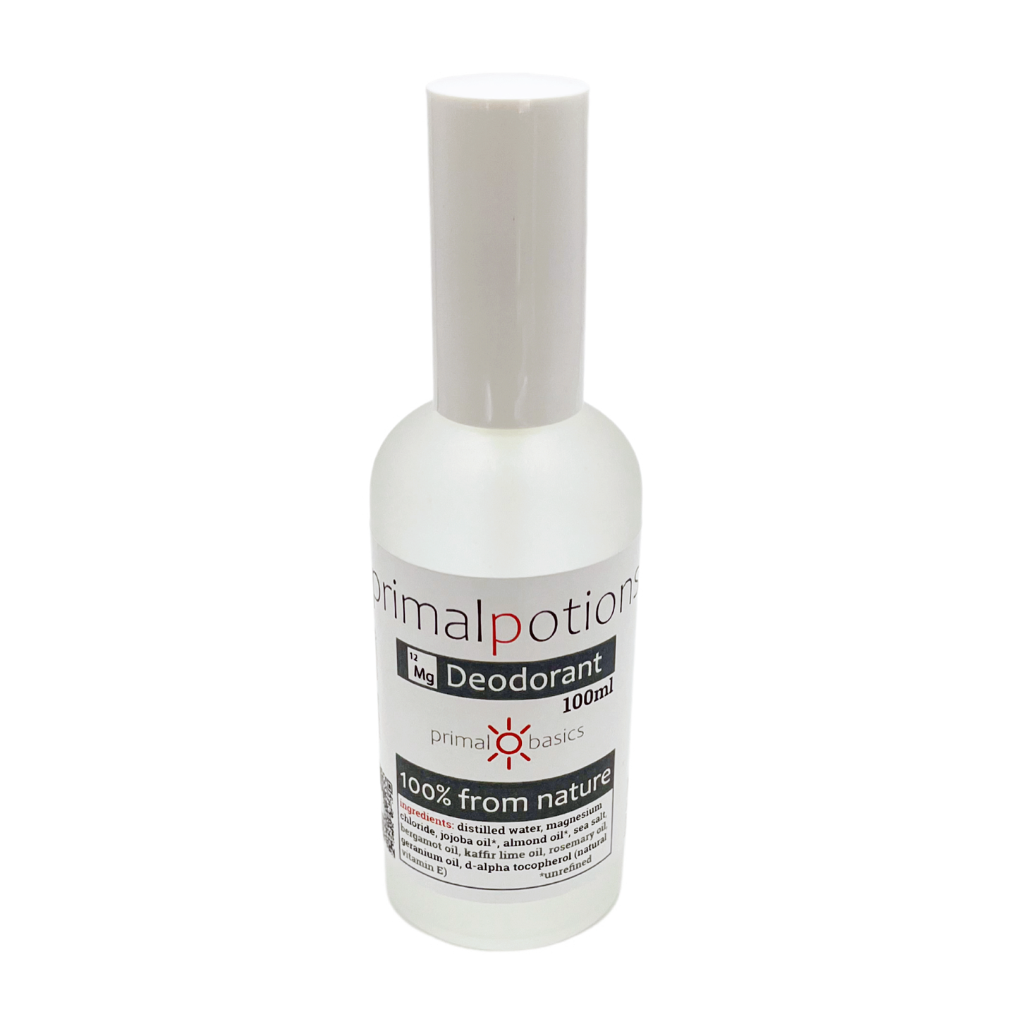 Primal Potions Magnesium Deodorant by Primal Basics – 100% Natural, chemical-free deodorant for effective, gentle odor protection