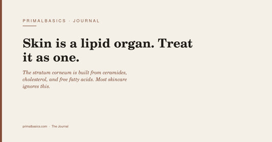 Skin is a lipid organ. Treat it as one.