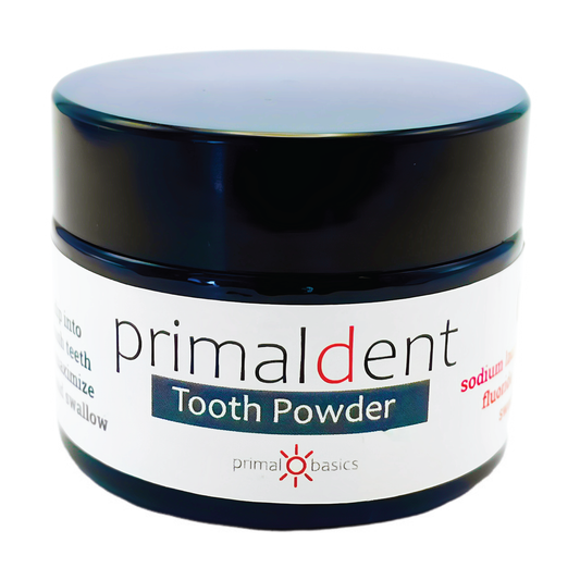 Primal Dent Tooth Powder by Primal Basics – 100% Natural, fluoride-free oral care for a cleaner, healthier smile