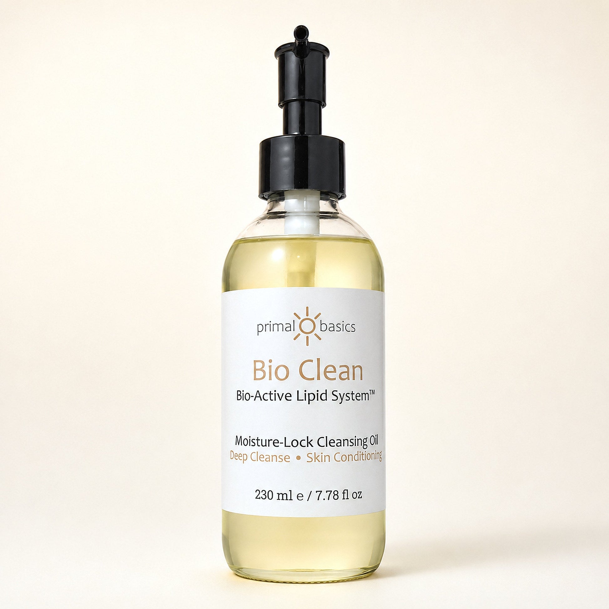 Bio Clean Moisture-Lock Cleansing Oil — 230ml pump bottle, front view