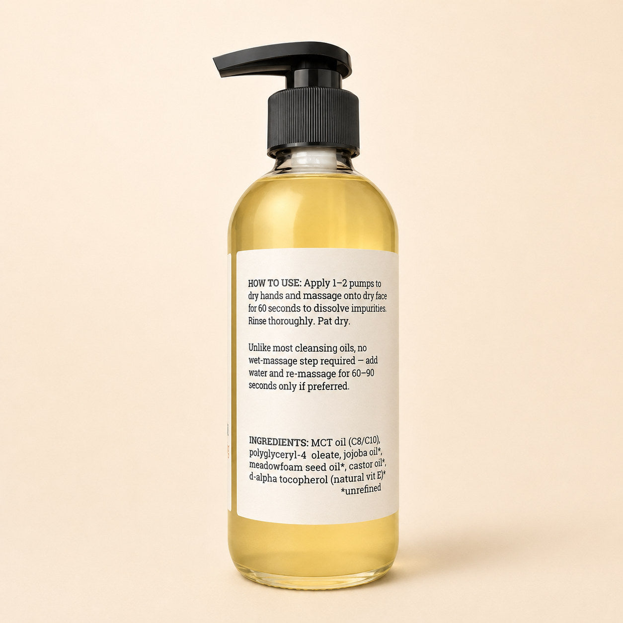 Bio Clean directions panel — how to use and ingredient list