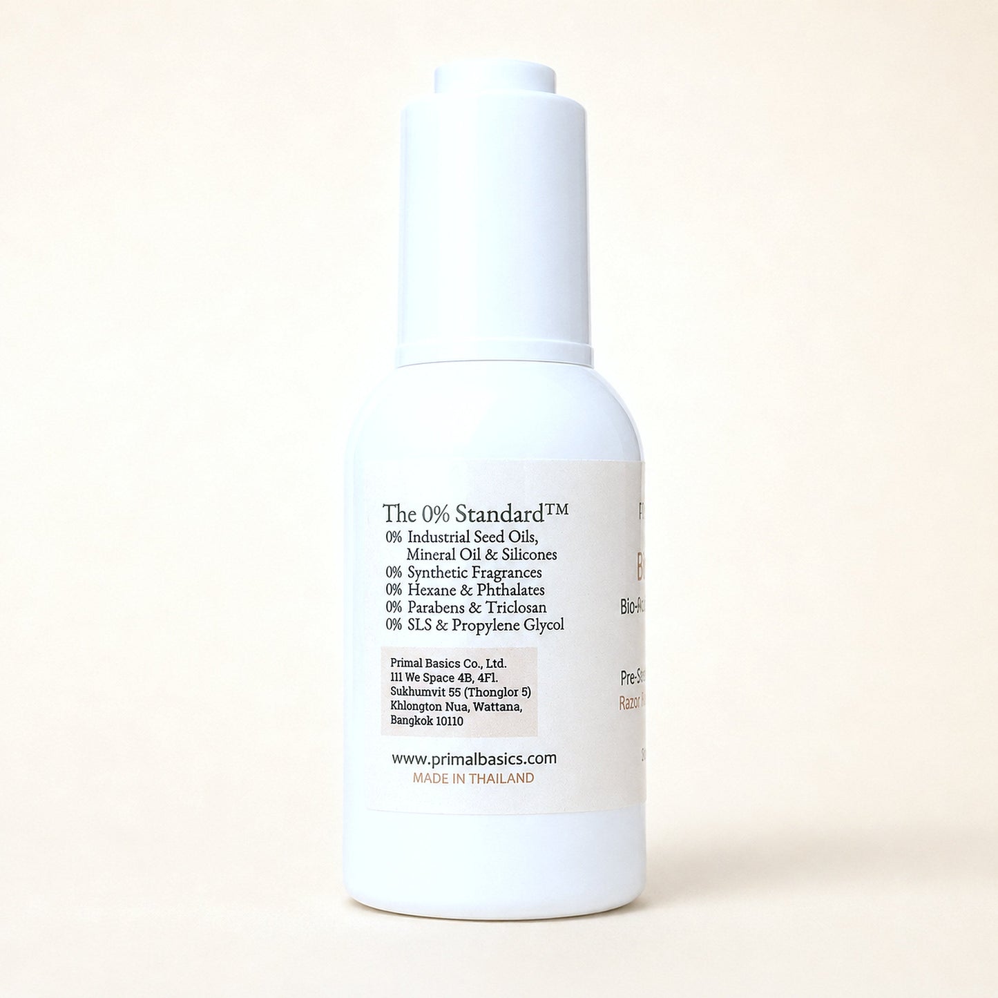 Bio Glide label showing The 0% Standard exclusions