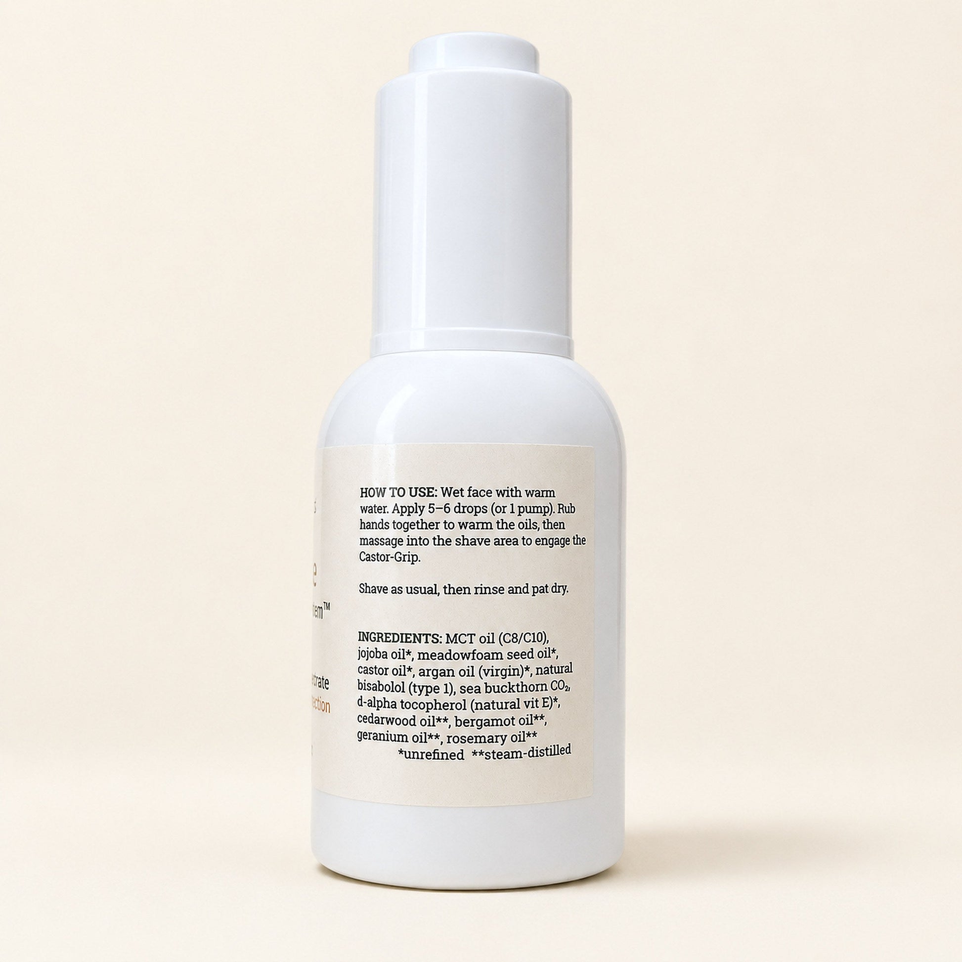 Bio Glide label — how to use and ingredient list