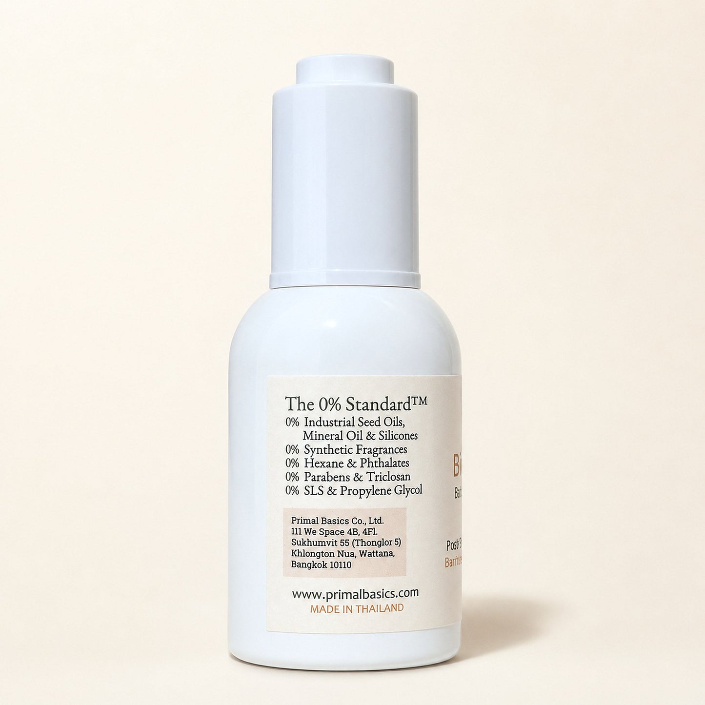 Bio Recovery label showing The 0% Standard exclusions
