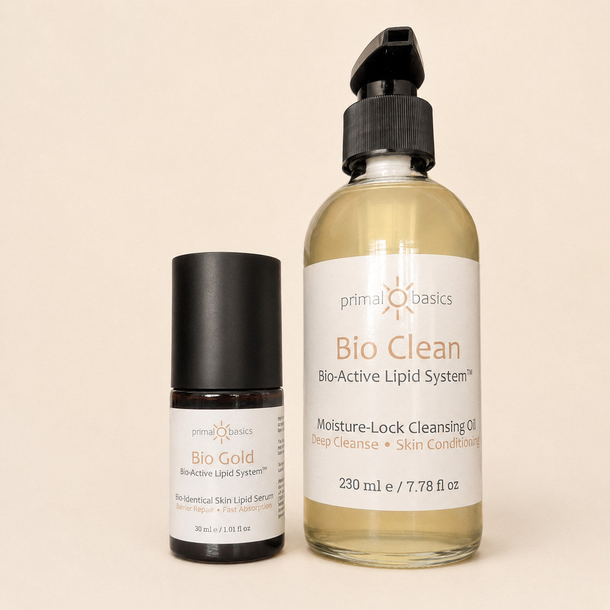 The Bio-Active Daily bundle — Bio Clean cleanser and Bio Gold serum for daily face care