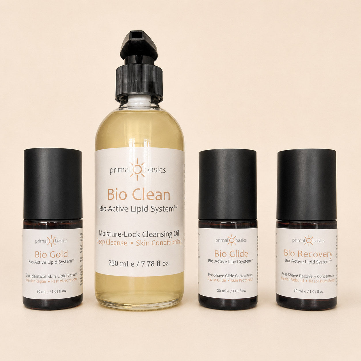 The Bio-Active System bundle — Bio Clean, Bio Gold, Bio Glide and Bio Recovery in one set