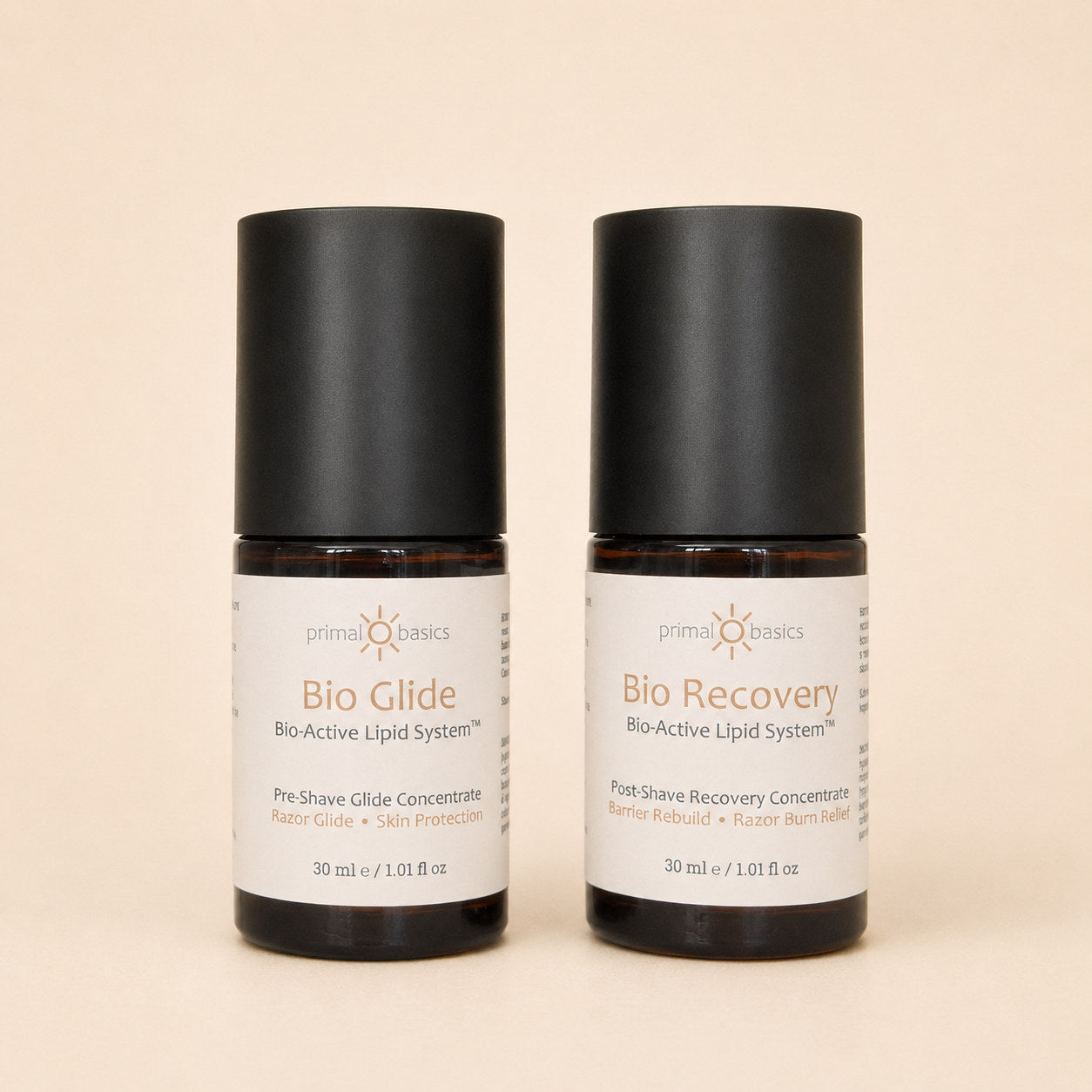 The Shave Duo bundle — Bio Glide pre-shave and Bio Recovery post-shave