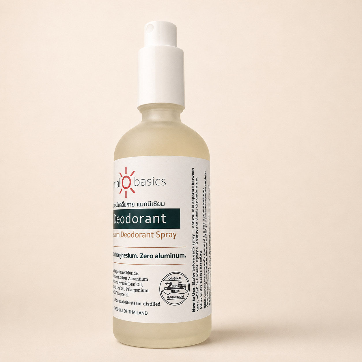 Magnesium Deodorant 100ml — 3/4 angle showing Zechstein Inside badge