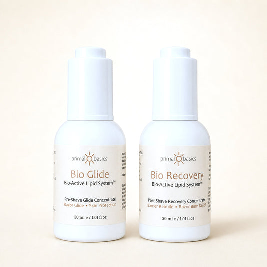 The Shave Duo — Bio Glide pre-shave and Bio Recovery post-shave