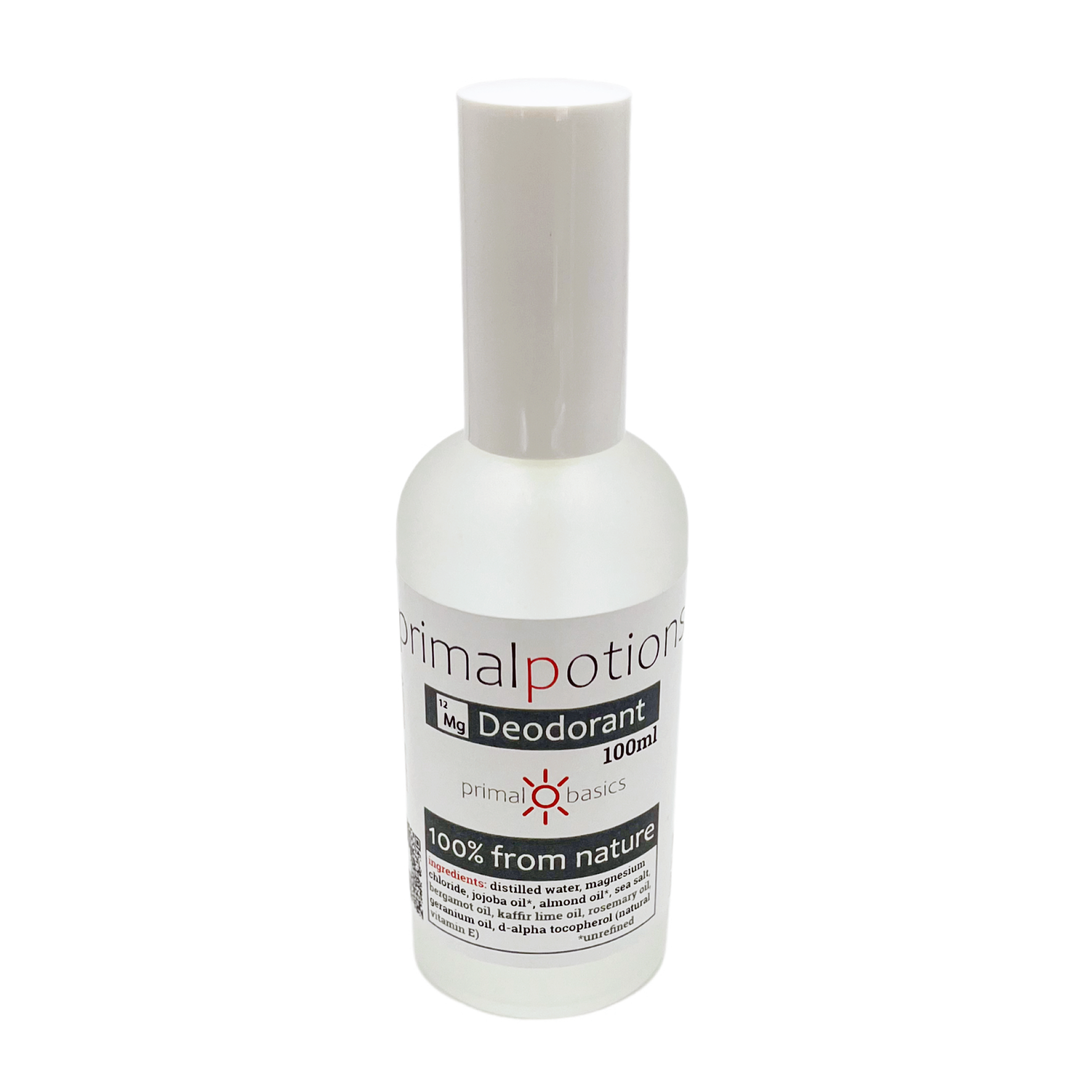 Primal Potions Magnesium Deodorant by Primal Basics – 100% Natural, chemical-free deodorant for effective, gentle odor protection